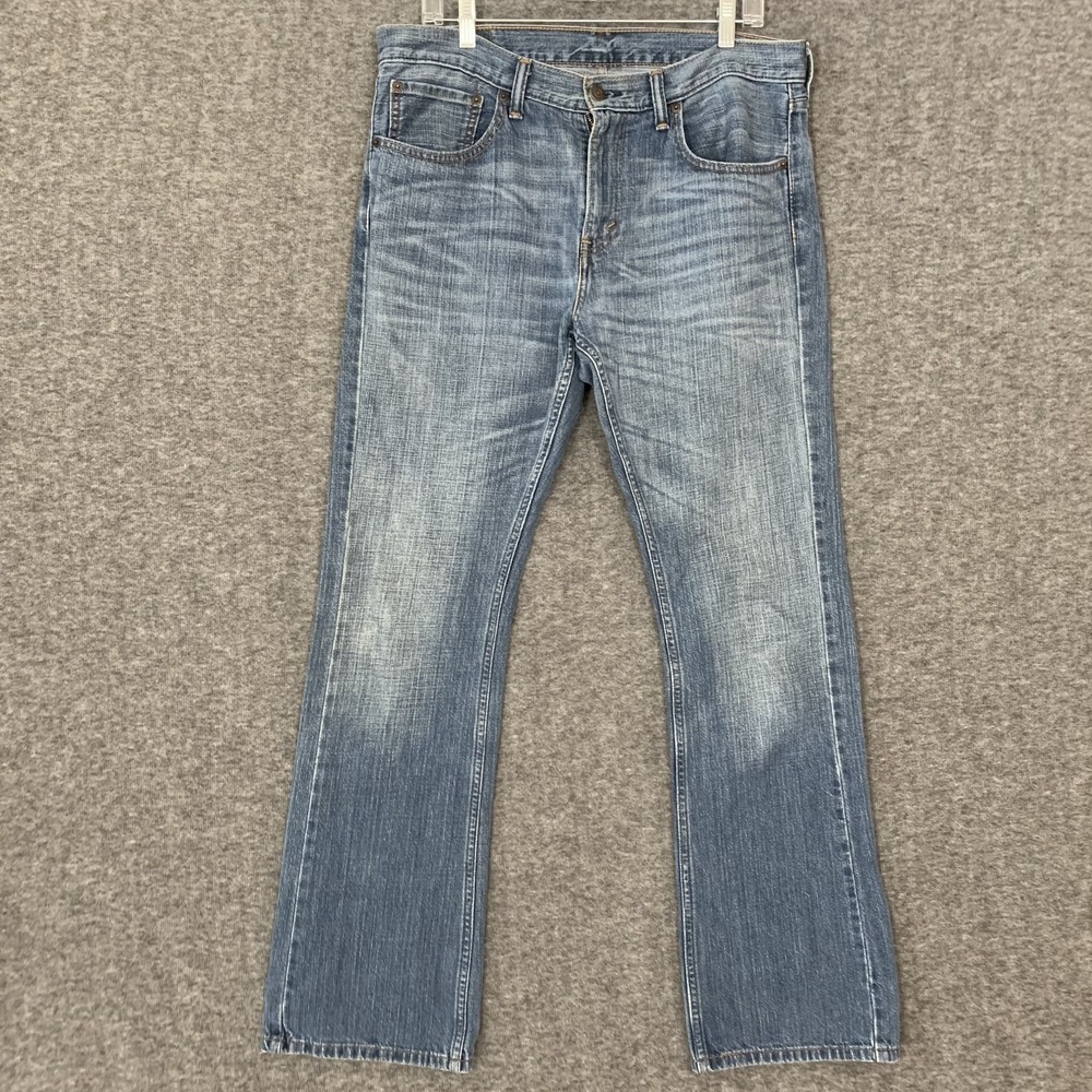 Levi's Jeans Mens 34x32 Low Boot Cut 527 Blue Denim Medium Wash Western Y2K